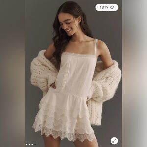 Reformation Cleodora Dress Size 6 Cream Lace Wedding party